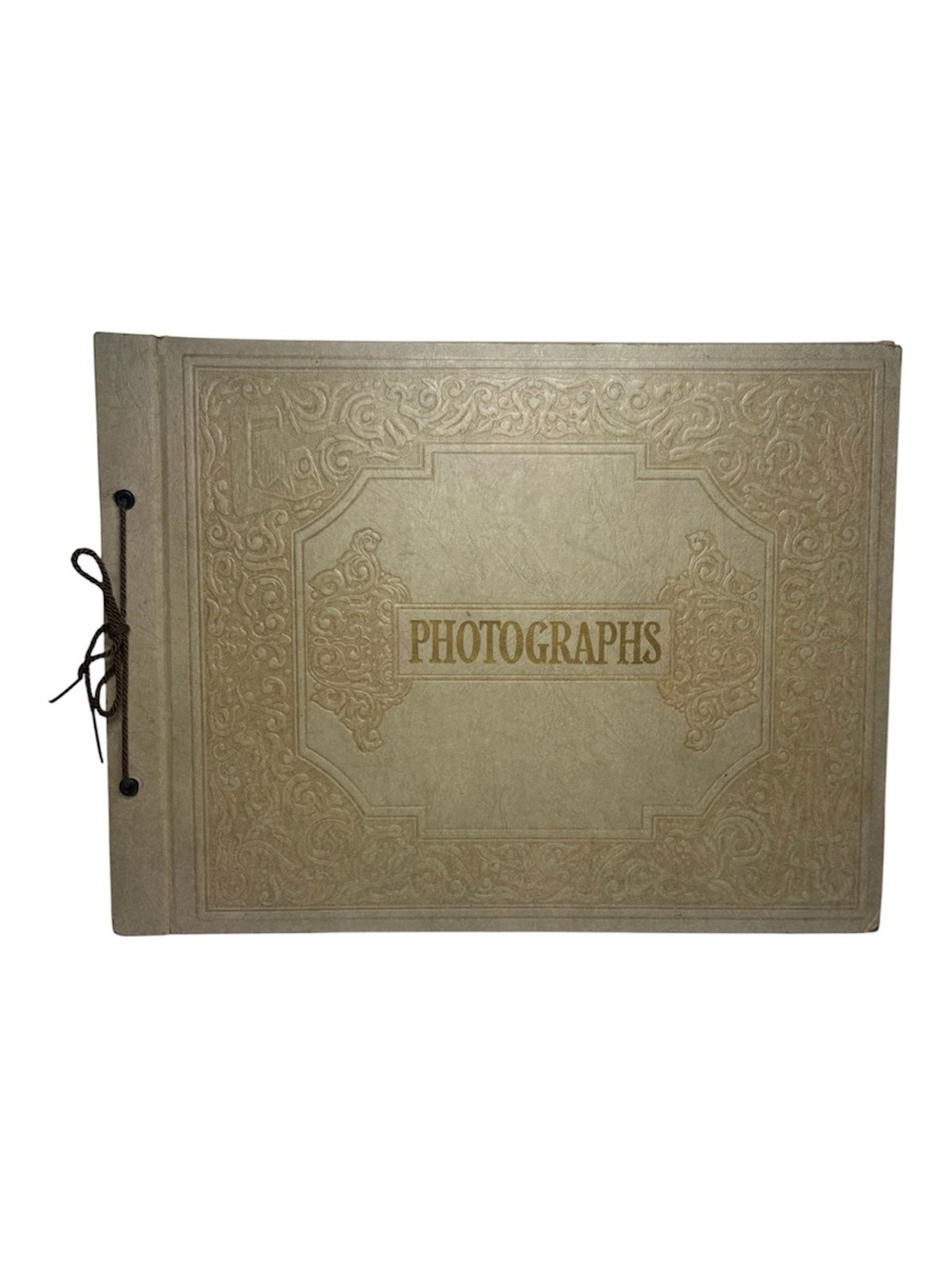 Vintage Photograph Scrapbook Album - Beige & Black